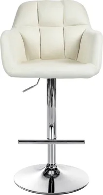 Produktbild von Barhocker Natoma Stoff chrom creme