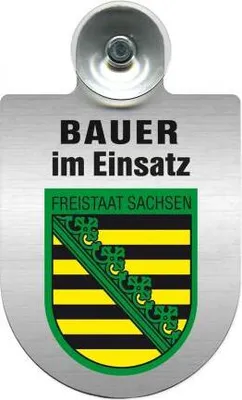 Produktbild von Einsatzschild Windschutzscheibe incl. Saugnapf - Bauer im Einsatz - 309736 Color - Region Freistaat Sachsen