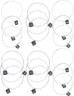 Obrázok produktu pre 3 sady náhradných gitarových strún so stabilným tónom, postriebrený nylon, profesionálne príslušenstvo (NX35)