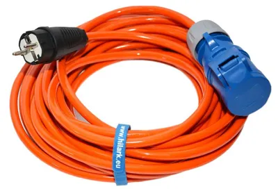 Produktbild von CEE Camping-Adapter PUR H07BQ-F 3x2,5 – CEE-Steckdose – orange – 25m – Wohnmobil/Camper