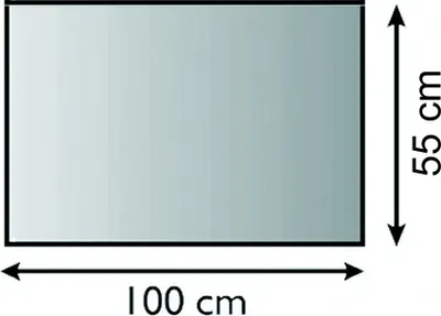 Produktbild von Glasbodenplatte Glasvorlegeplatte Saisonplatte 6mm 100cm x 55cm
