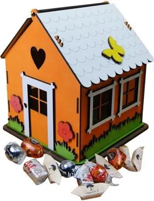 Zdjęcie produktu dla domek - pudełko na cukierki 19,5 x 15 cm. P1109