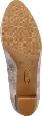 Produktbild von Rieker Damen Pumps mit runder Zehenform und Blockabsatz 44650, Größe:40 EU, Farbe:Gold