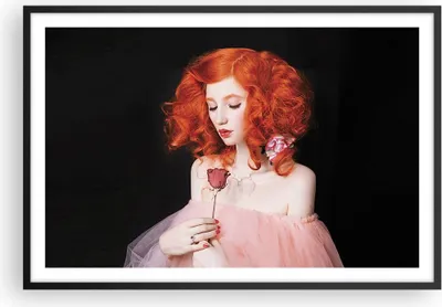 Produktbild von Gerahmtes Poster - Schwarzer Rahmen - Erz Frau Rose - 91,5x61 cm - Wand Bild - Wanddeko - Wandbilder - Kunstposter - Wandposter - Bilderrahmen - Bilder - Kunstdruck - Wanddekoration - P2BAA91x61-4369