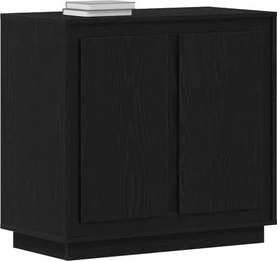 Immagine prodotto di Credenza VidaXL nera effetto rovere 80 x 40 x 75 cm in materiale derivato dal legno