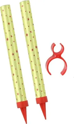 Obrázek produktu pro Fontána párty zlatá s držákem na láhev 35 sek 15 cm 2 ks