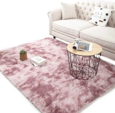 Obrázok produktu pre Uniqoos® Koberec s vysokým vlasom, 160x230 cm – ružový, mäkký a nadýchaný, s pamäťovou penou, protišmykový a umývateľný, vhodný do obývačky, spálne a detskej izby