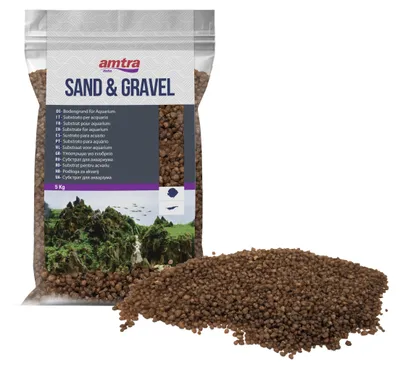 Zdjęcie produktu dla Amtra, podłoże kwarcowo-ceramiczne, brązowe, drobne, 1,6 – 2 mm, naturalne podłoże do akwarium słodkowodnego
