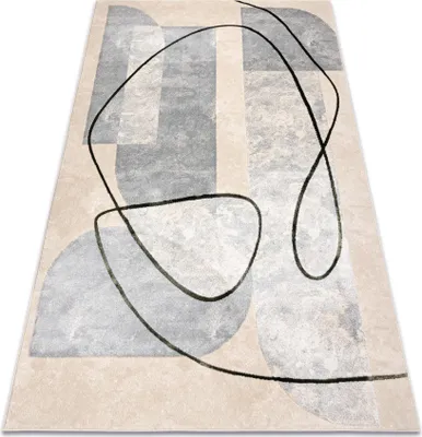 Imagen del producto de Alfombra ALLURE 9980 Geométrica - Estructural, elegante, glamurosa / verde beige 120x170 cm