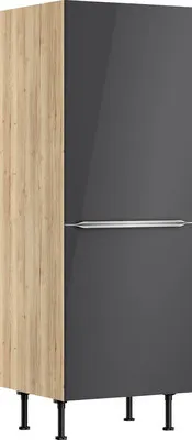 Produktbild von Optifit Kühlumbauschrank für 88er Einbaukühlschrank Linus984 BxTxH 60 x 58,4 x 176,6 cm anthrazit glänzend zerlegt Ansch