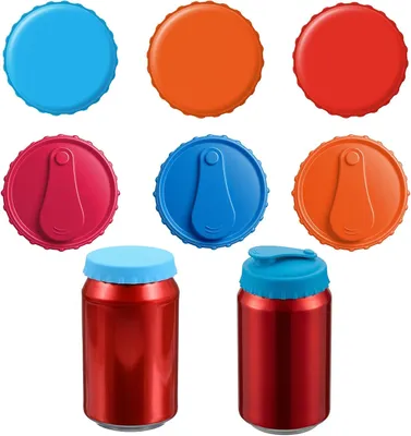 Produktbild von Dosenverschluss Silikon 6er Set, auslaufsicher & spülmaschinengeeignet, für Getränkedosen, ideal für Camping, Picknick & Party