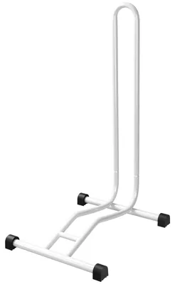 Produktbild von WELLGRO Fahrradständer - Stahl, sicherer Stand - Farbe schwarz, weiß oder silber wählbar, Farbe:Weiß