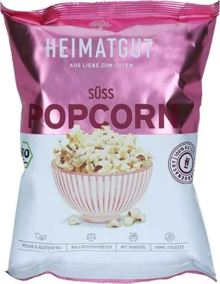 Produktbild von Heimatgut Popcorn Süß ein klassischer perfekter Knabberspaß 30g