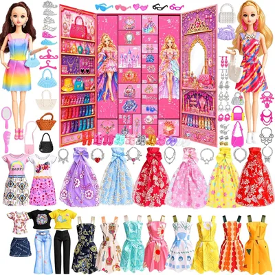 Productafbeelding van Adventskalender 2026 voor meisjes - 24-daagse kerstaftelkalender voor kinderen - Prinsessenpoppen die je kunt omtoveren