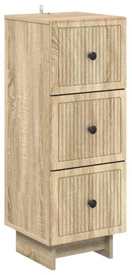Image de vidaXL Commode en chêne Sonoma 33 x 34,5 x 90 cm en aggloméré