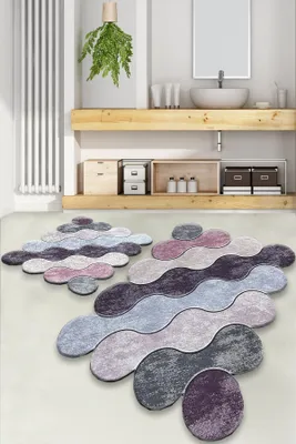 Produktbild von Mijolnir, Circle - Purple, Badematten, Lila, Polyester, 60 x 100 cm