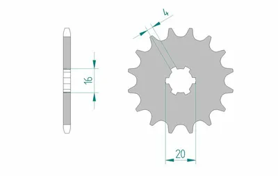 Immagine prodotto di Ingranaggio Anteriore Per Moto, In Acciaio