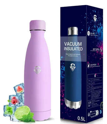 Produktbild von Edelstahl-Wasserflasche, 0,5 Liter, für Schule und Freizeit