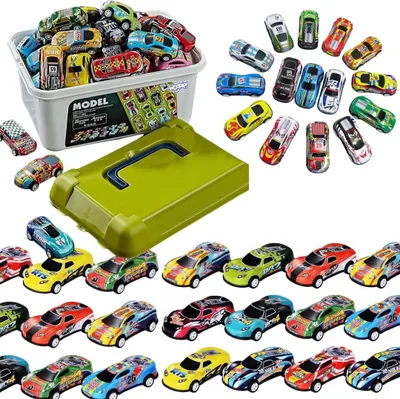 Image de WOOPIE Set de voitures de course dans une boîte 50 el. + Carte