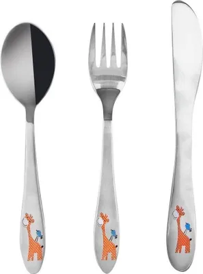 Immagine prodotto di Posate per bambini Forchetta in acciaio Coltello Cucchiaio Set di posate