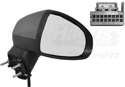 Produktbild von VAN WEZEL 0301808 Außenspiegel Seitenspiegel Rechts für AUDI A1 Sportback (8XA, 8XF) Konvex Beheizt Grundiert