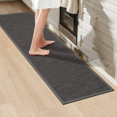 Produktbild von Antislip-Teppich für Küchen, 43x150cm, haltbar, wasbar, grau