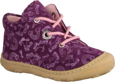 Produktbild von Ricosta Dots 1200502381 Erstlingsschuhe, Mädchen, Halbschuhe, Leder, Merlot - Kinderschuhe Lauflernschuhe Gr. 18 - 26, Mehrfarbig, leder (einhorn)