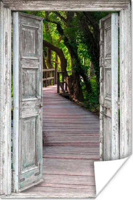 Produktbild von MuchoWow® Poster Brücke - Wald - Aussicht 40x60 cm - Plakate für die Wand - Poster Babyzimmer