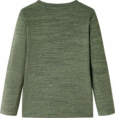 Produktbild von vidaXL Kinder-Langarmshirt Khaki Melange 116