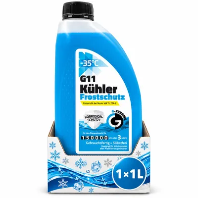 Produktbild von Kühlmittel G11 1L Kühlerfrostschutz bis -35°C 3 Jahre gebrauchsfertig silikatfrei VW TL 774-C Blau, KI-generiertes Bild
