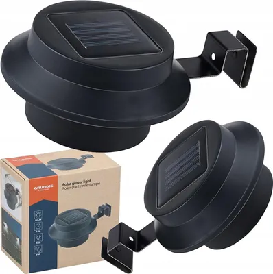 Zdjęcie produktu dla Grundig Lampa SOLARNA na rynnę płot słup IP44 3 diody LED 12,5x6 cm
