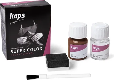 Produktbild von Kaps super colour Leder- & Kunstlederfarbe inkl. Reiniger - (171) Weinbrand - 25ml