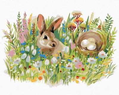Produktbild von Zuty - Malen nach Zahlen - OSTERNHASE, 40x50 cm, ohne Keilrahmen
