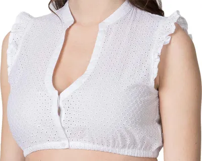 Produktbild von Dirndlbluse Melania Flügelarm weiss 30