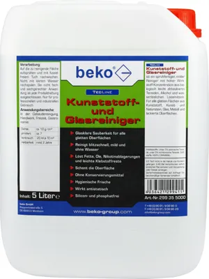 Produktbild von beko TecLine Kunststoff- und Glasreiniger  Kanister 5L 299 35 5000