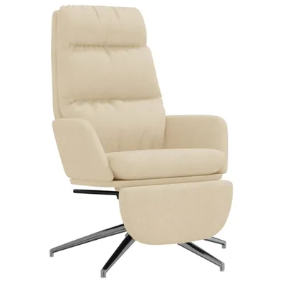Obrázok produktu pre vidaXL Relax kreslo s podnožkou krémová látka