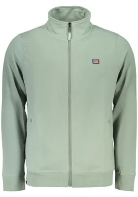 Produktbild von Grünes Herren Sweatshirt mit Reißverschluss und Applikation