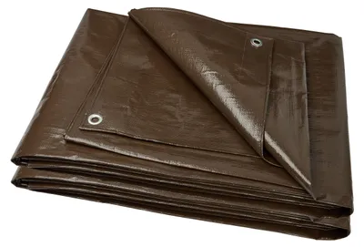 Image de Bâche Garronda – 5 x 8 m, 200 g/m² – Bâche imperméable, avec œillets – Résistante aux UV, indéchirable, anti-moisissure – Bâche en tissu PE pour meubles de jardin, voiture, bois – GD-0162, marron