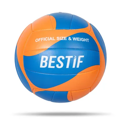 Produktbild von BESTIF Volleyball Größe 5 für Outdoor Indoor Training Beach Ball Orange-Blau