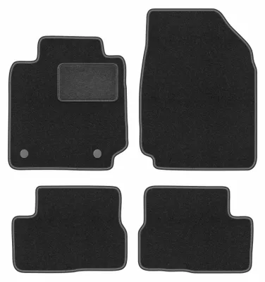 Produktbild von Velours-Fußmatten für Nissan Micra K12 2002-2010 (Schrägheck) – 4-tlg, Graphit, passgenau – Wielganizator LUX