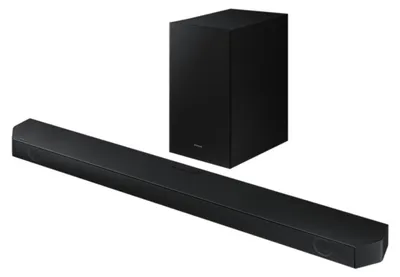 Produktbild von Samsung HW-Q64B, 3.1 Kanäle, 340 W, DTS 5.1, DTS:X, Dolby Atmos, Dolby Digital Plus, Dolby TrueHD, 340 W, Kabellos, 160 W