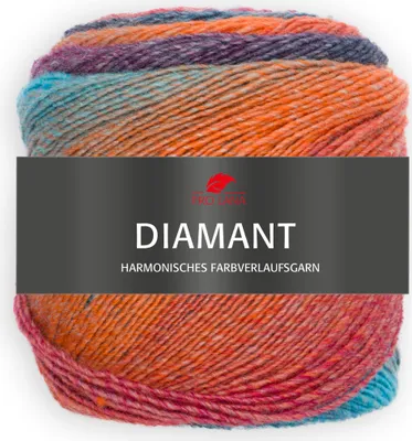 Produktbild von Pro Lana DIAMANT – 150g Multicolorgarn mit harmonischen Farbverläufen, 525 m Lauflänge, Nadelstärke 3,5–4,5 mm 98 türkis/blau