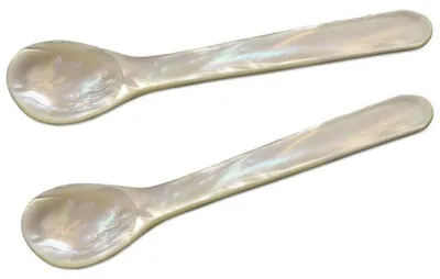 Produktbild von EDZARD Eierlöffel Perlmutt rund 2er Satz L 11 cm
