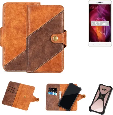 Produktbild von K-S-Trade Handy-Hülle Schutz-Hülle Bookstyle Case Wallet-Case kompatibel mit Xiaomi Redmi Note 4 Handy Cover Bumper Kantenschutz Smartphone