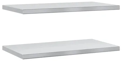 Produktbild von vidaXL Wandregale 2 Stk. 75x40 cm Silbern Edelstahl