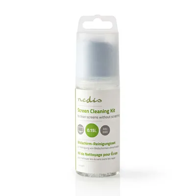 Image de Nedis nettoyant pour écran - Spray - 150 ml - écran de télévision / ordinateur portable / smartphone / tablette - Wiper inclus