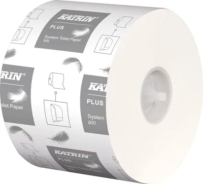 Produktbild von Katrin Toilettenpapier Katrin Plus, toilet 800, 2-lagig, hochweiß, 800 Blatt/Rolle, 36 Rollen/Packung