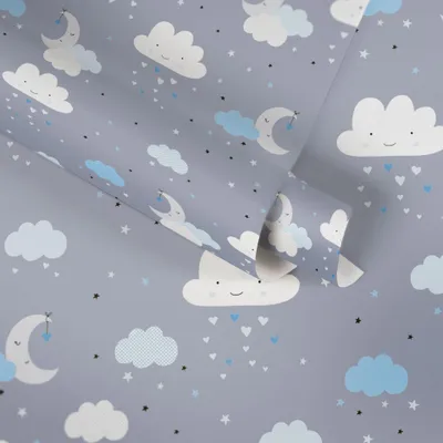 Produktbild von A.S. Creation Kinderzimmertapete Little Love Vliestapete blau grau weiß
