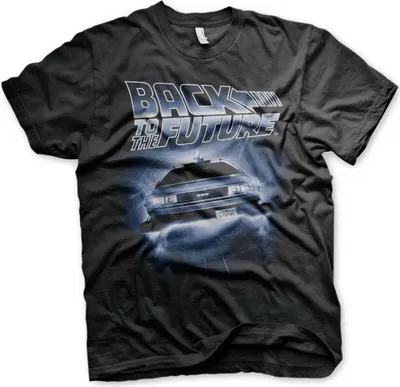 Produktbild von Zurück in die Zukunft T-Shirt Herren Flying Delorean schwarz L