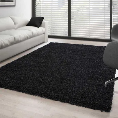 Produktbild von TapisTrend Zotteliger Teppich Anthrazit 200x290 cm Hochfloriger, einfarbig